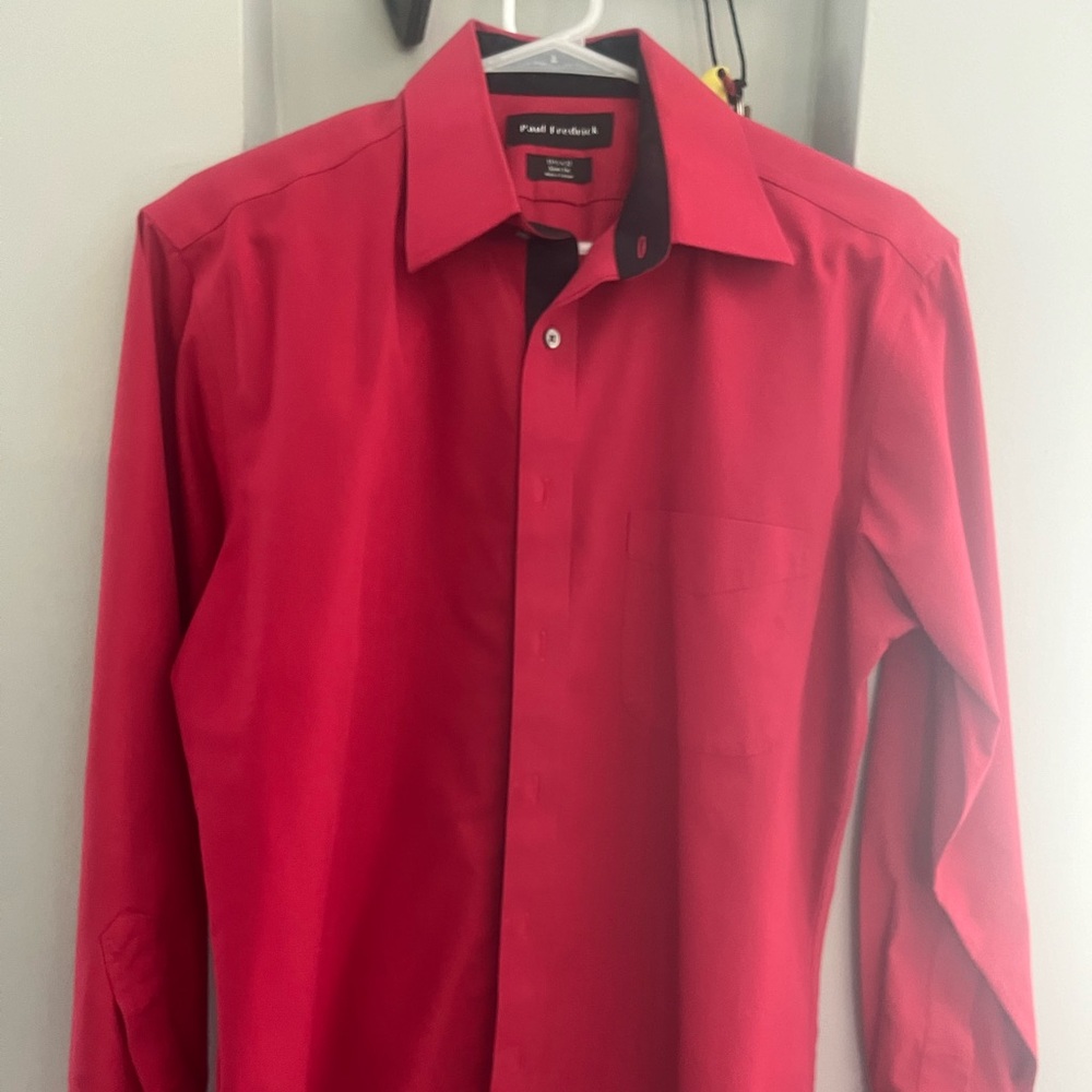Paul Frederick dress shirt red